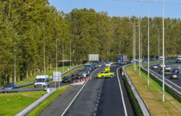 Snelweg afgesloten bij Hoogkerk na ongeval