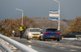 Kop staart botsing bij oprit N381