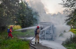 Balenpers gaat verloren bij brand