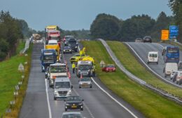 Kilometers file op A7 door ongeval