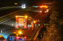 Brandweer voert nacontrole uit na melding autobrand op A7